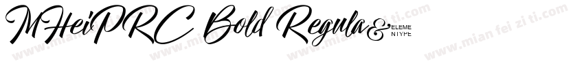 MHeiPRC Bold Regula字体转换